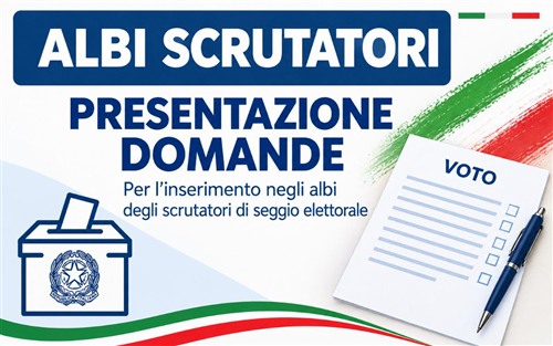 Avviso aggiornamento albo unico comunale degli scrutatori di seggio elettorale